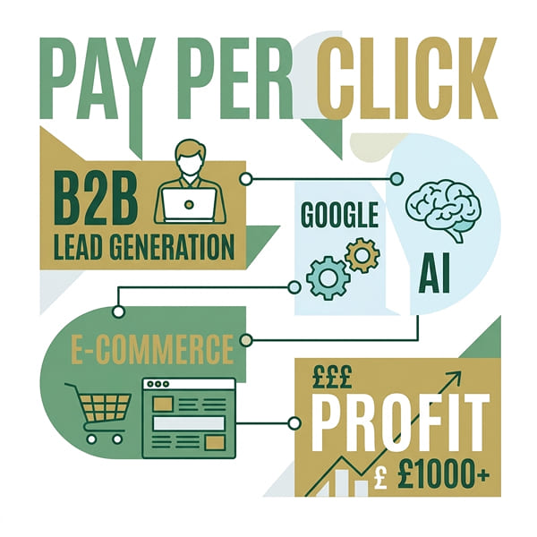 Performance flow: PPC, B2B lead generation, Google AI, e-commerce and profit outcomes