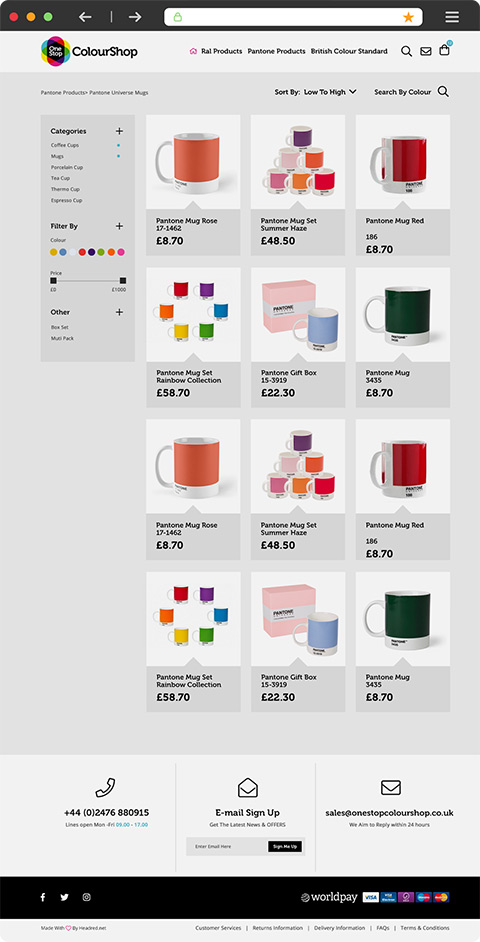 One Stop<br />Colour Shop Desktop Previews